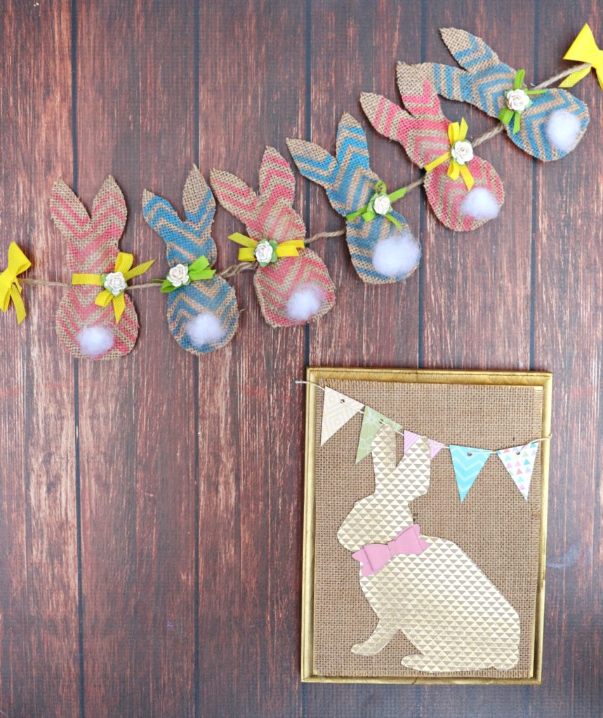 This cheery, colorful Easter bunny banner is a fun way to welcome spring! Decorate your mantle or any other space in your home with this fun project.