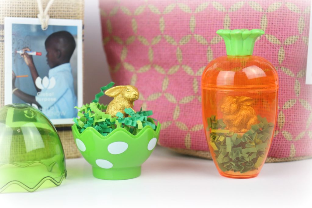 This teeny Easter gold bunny miniature cloche will make adorable desk decor and a sweet little gifts for your friends