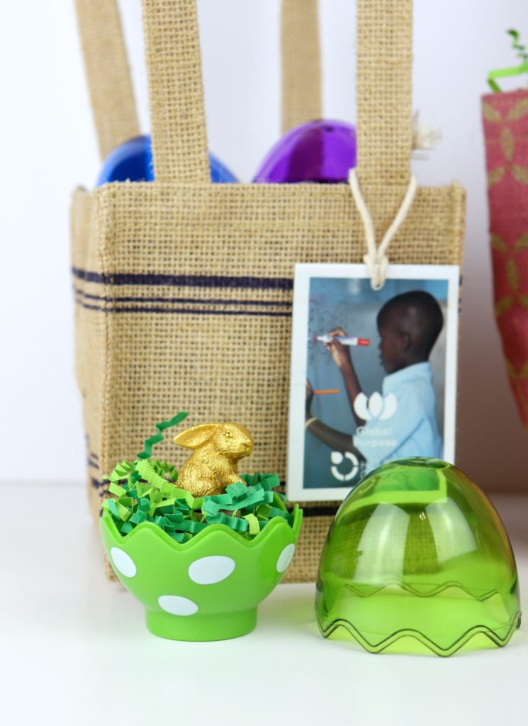 This teeny Easter gold bunny miniature cloche will make adorable desk decor and a sweet little gifts for your friends