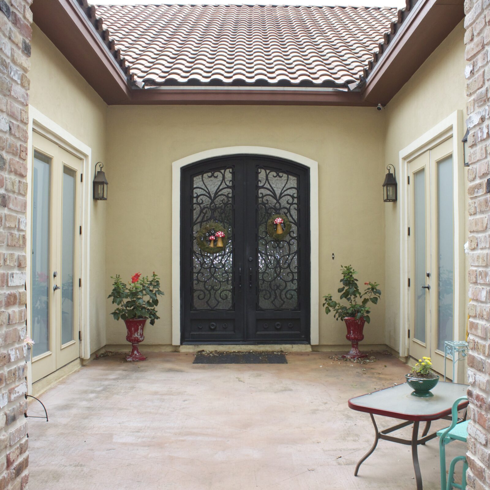 Paint doors with Curb Appeal paint from DecoArt to give your front porch a makeover.