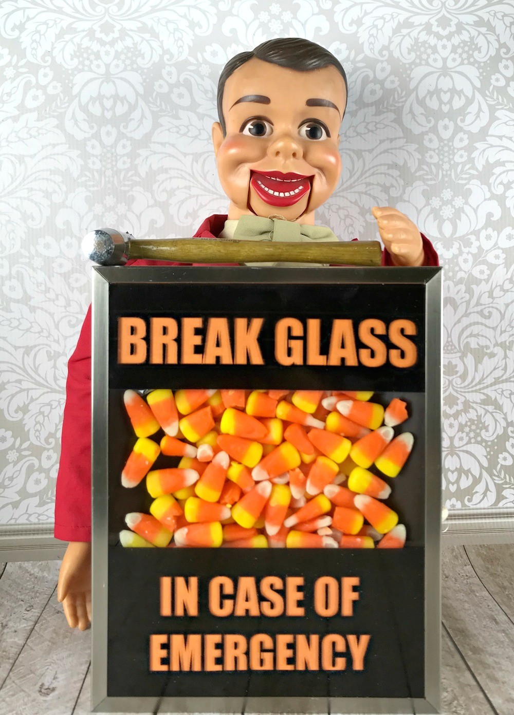 Break Glass in Case of Emergency Candy Decor