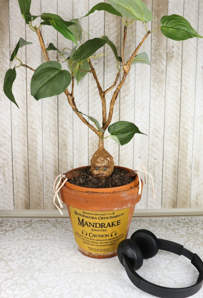 Make your own Mandrake inspired by Herbology 101 from the Harry Potter books!