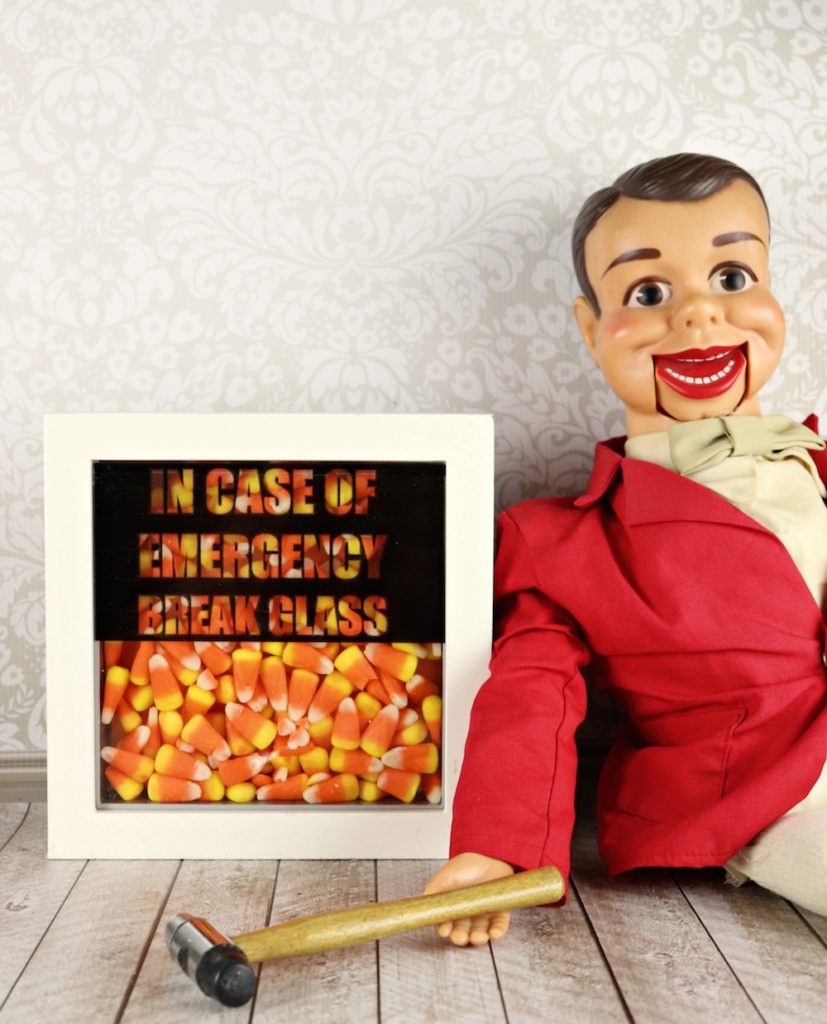 Break Glass in Case of Emergency candy decor tutorial with a free printable