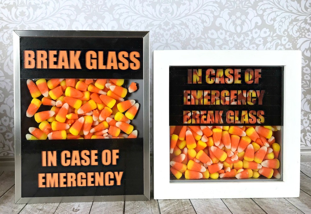 Break Glass in Case of Emergency candy decor tutorial with a free printable