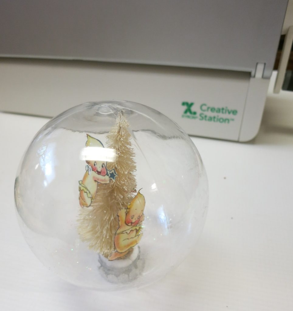 Make a beautiful snow globe gift box for the holidays