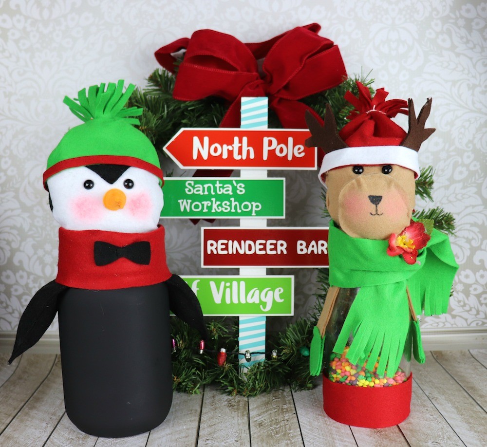 Plush Christmas Jar Toppers Tutorial