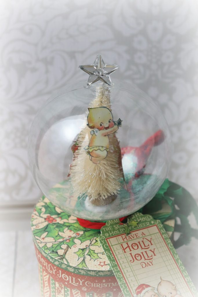 Make a beautiful snow globe gift box for the holidays
