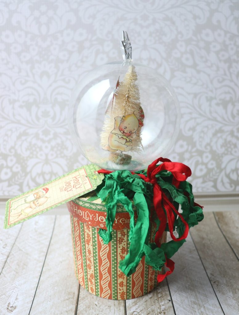 Make a beautiful snow globe gift box for the holidays