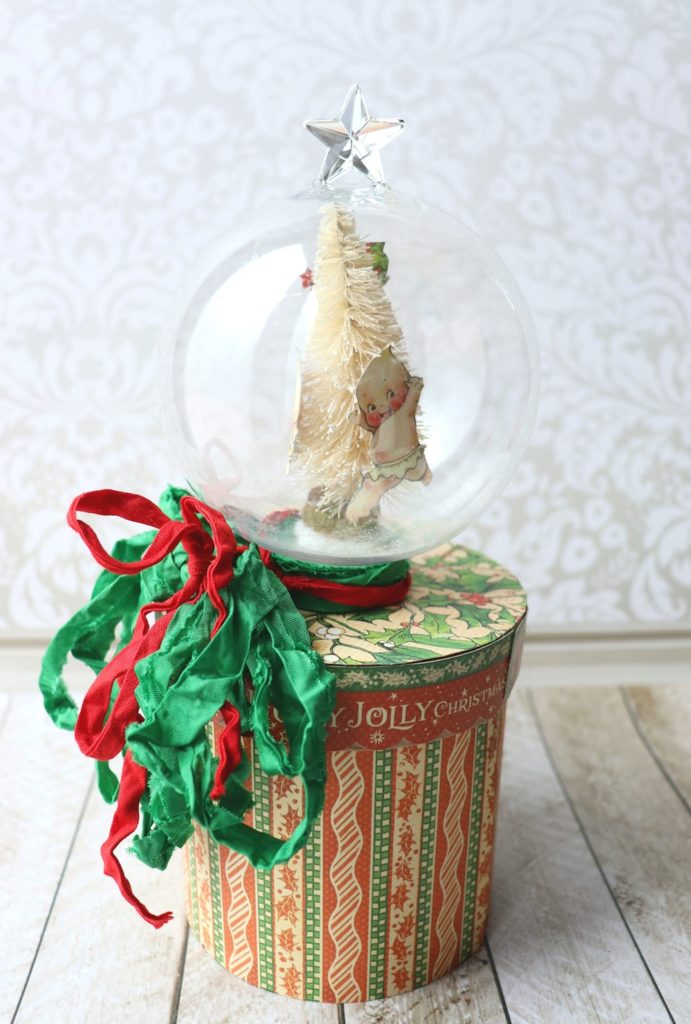 Make a beautiful snow globe gift box for the holidays