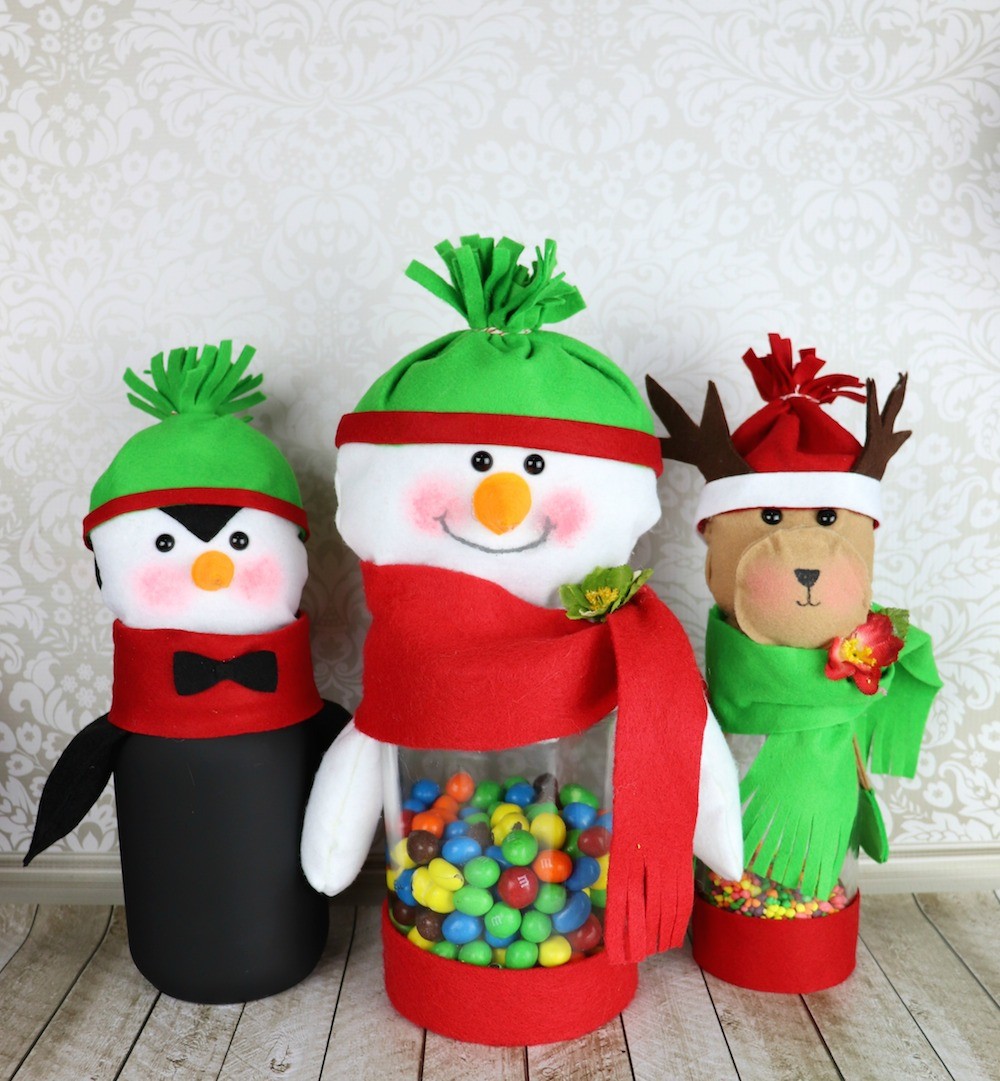 Plush Christmas Jar Toppers Tutorial