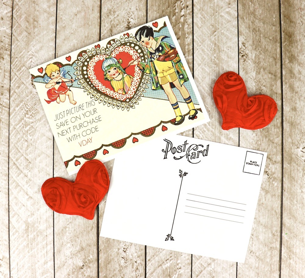 Make Valentine's Day postcards using these free printables with postcards from OnlineLabels.com.