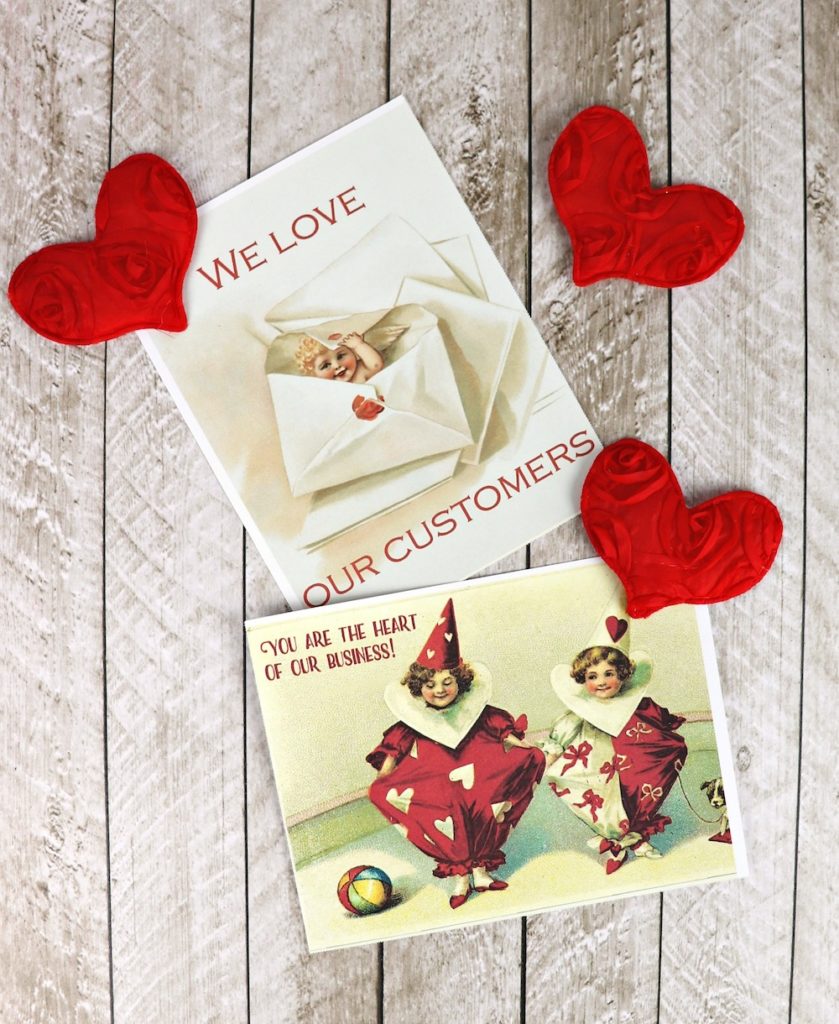 Make Valentine's Day postcards using these free printables with postcards from OnlineLabels.com.