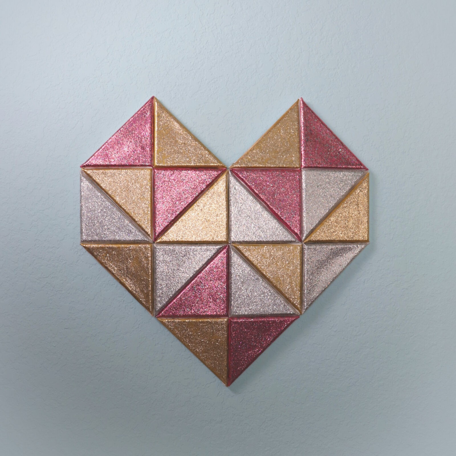 geometric heart art