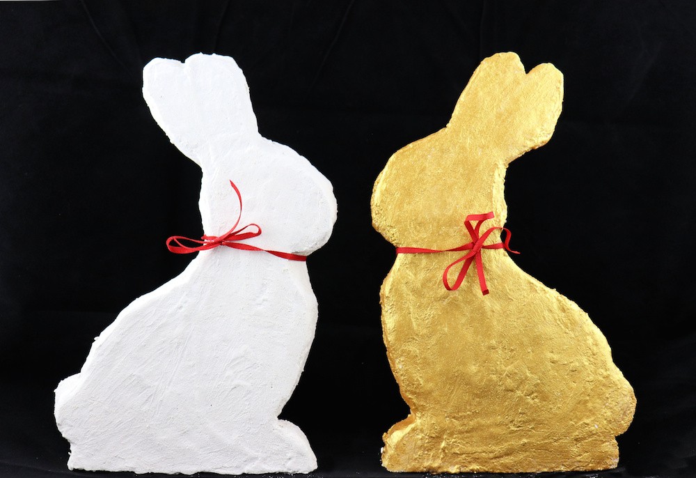 concrete bunny easter DIY