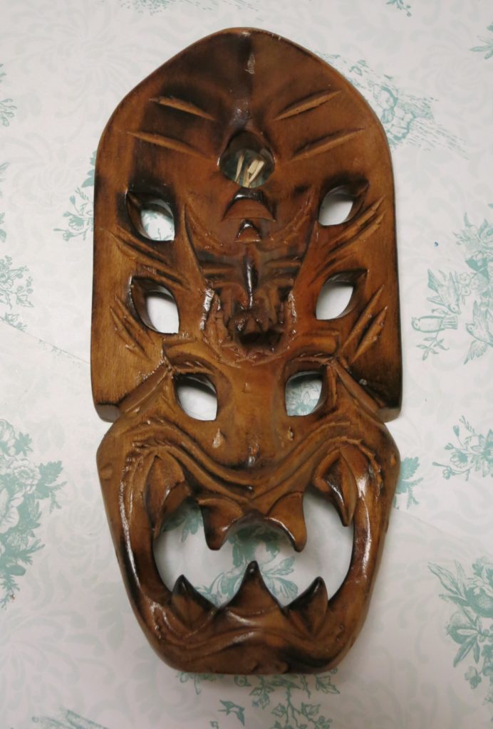 This handsome devil creepy craft is a silly twist on a Goodwill thrift store find. Make this as a weird Valentine or for Halloween.