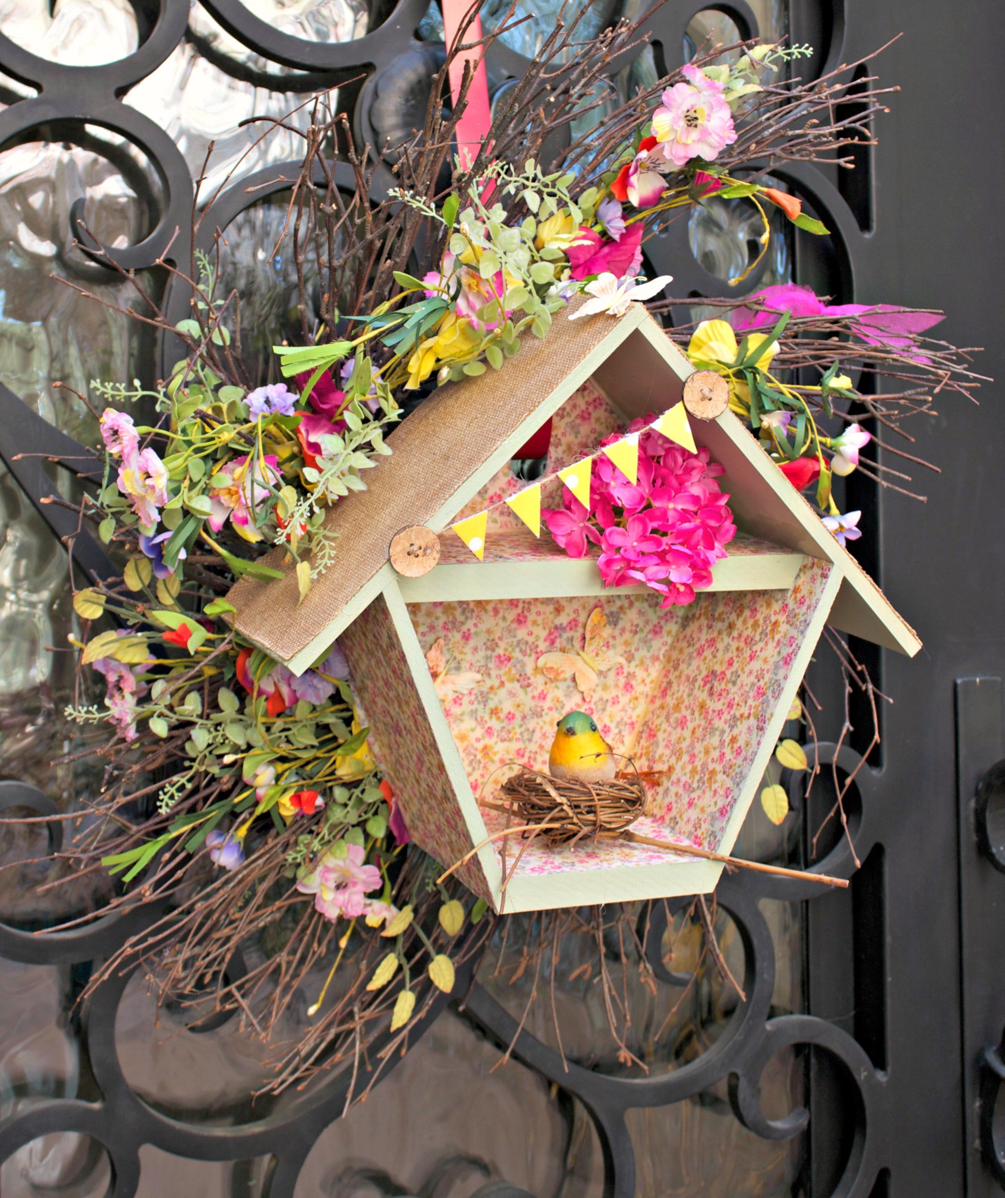 birdhouse wreath tutorial
