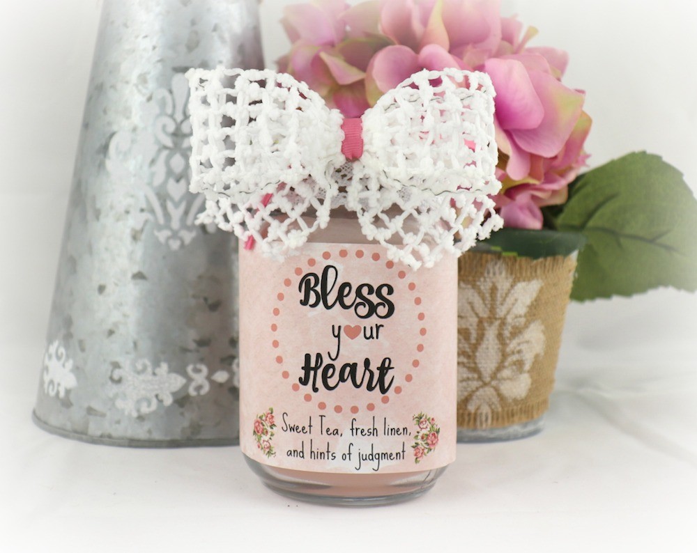 Bless Your Heart Candle Tutorial with Free Printable