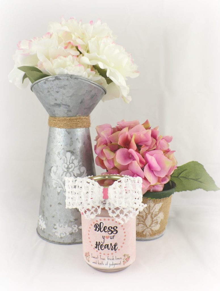 This Bless Your Heart Candle is a fun, sassy, easy to make gift for yourself or for a good friend. Free printable with tutorial.