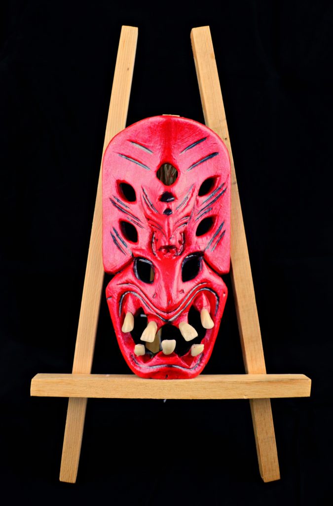 This handsome devil creepy craft is a silly twist on a Goodwill thrift store find. Make this as a weird Valentine or for Halloween.