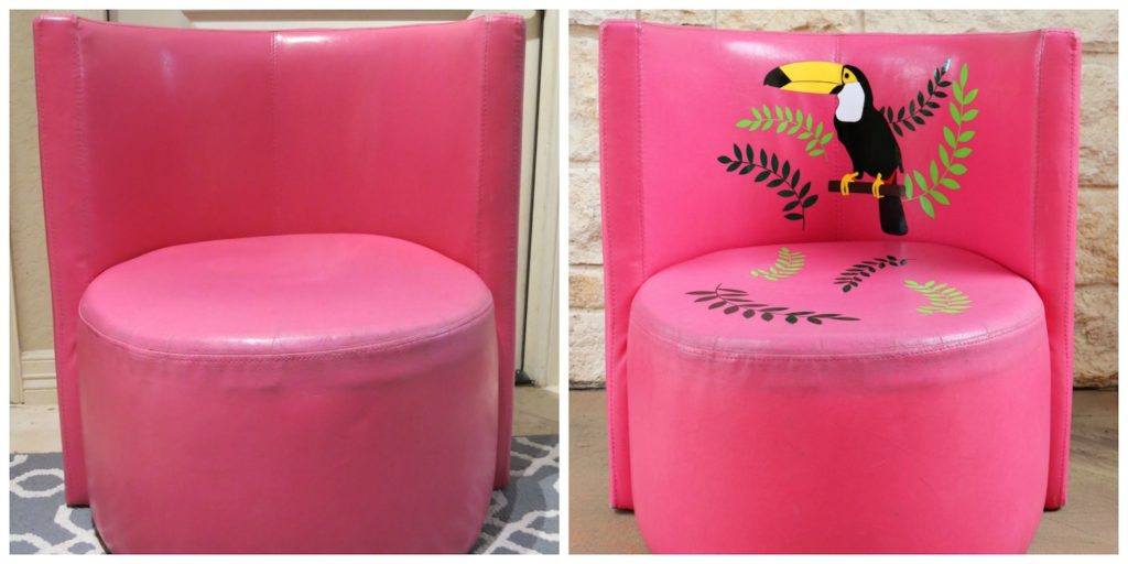 Vinyl Toucan Chair Tutorial: Fun Summer Seat