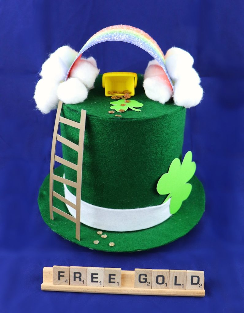 Make a leprechaun trap with your kids to help decorate for St. Patrick's Day.