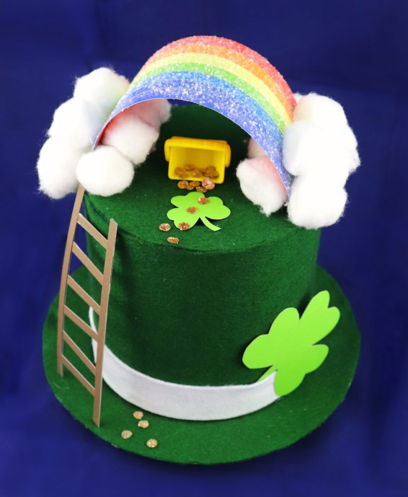 Make a leprechaun trap with your kids to help decorate for St. Patrick's Day.
