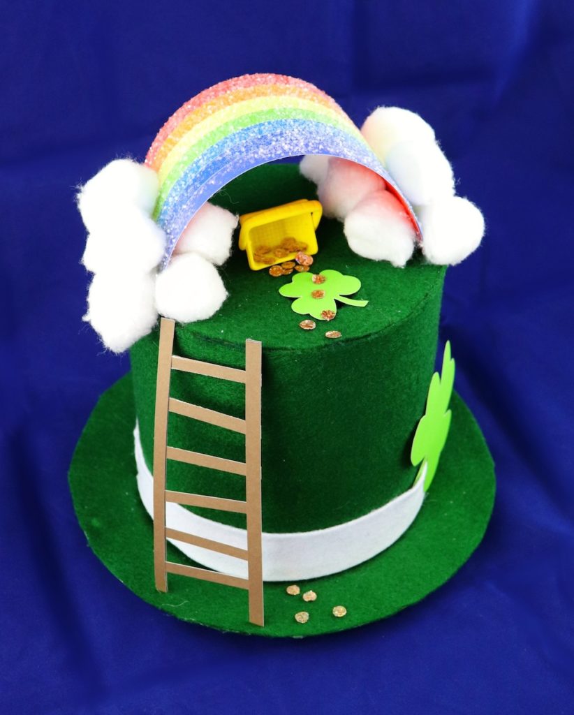Make a leprechaun trap with your kids to help decorate for St. Patrick's Day.