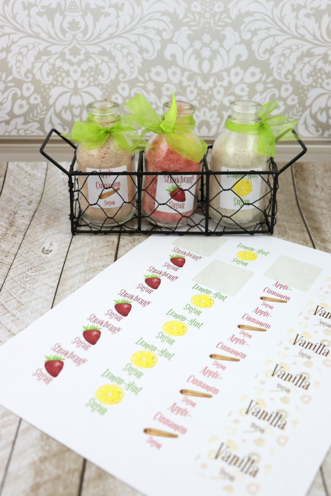 Flavored Sugar Recipes with Free Printable Labels
