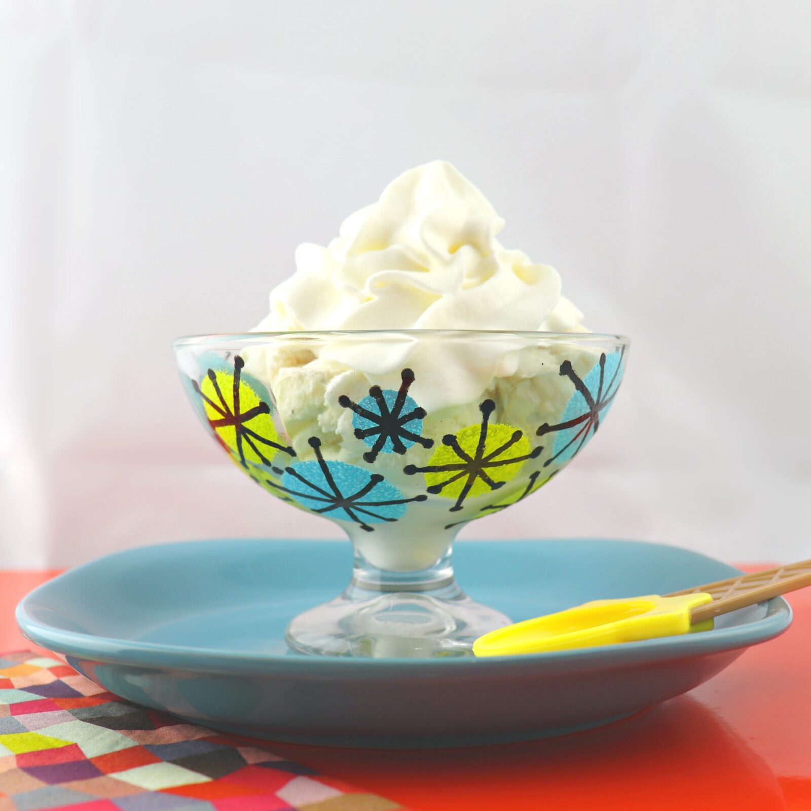 painted ice cream bowl