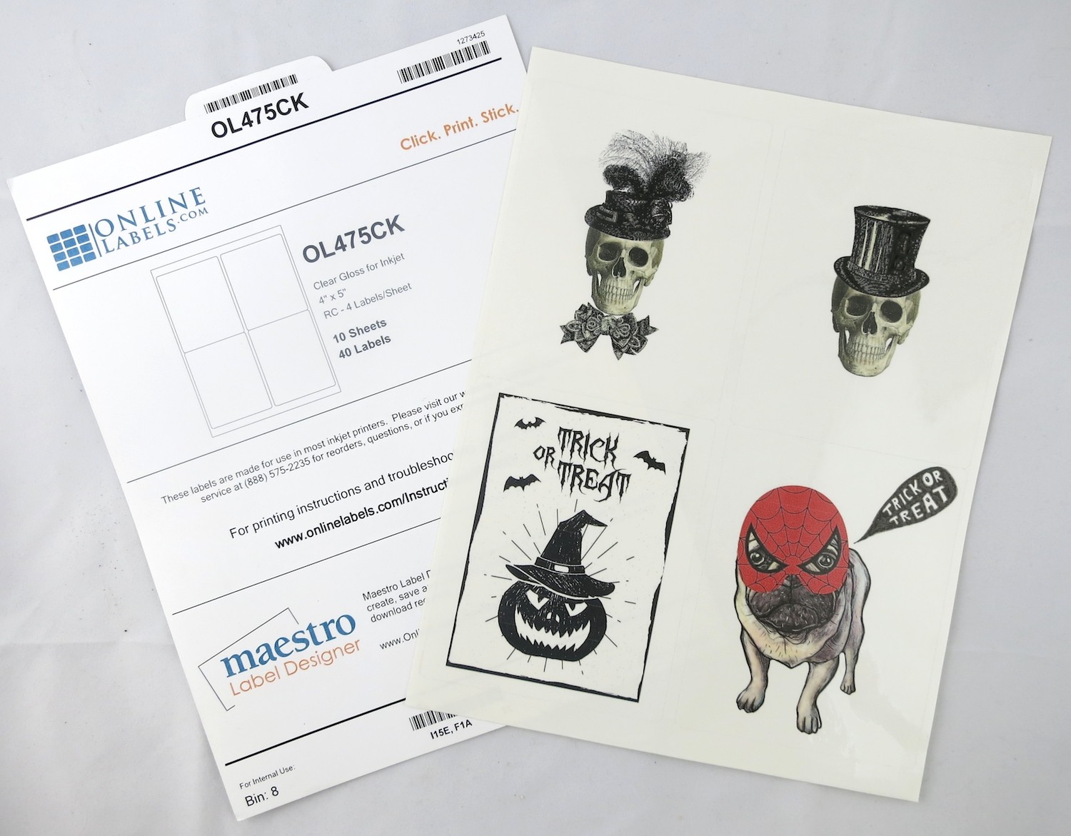Halloween Clear Labels: Spooky Free Printable Projects