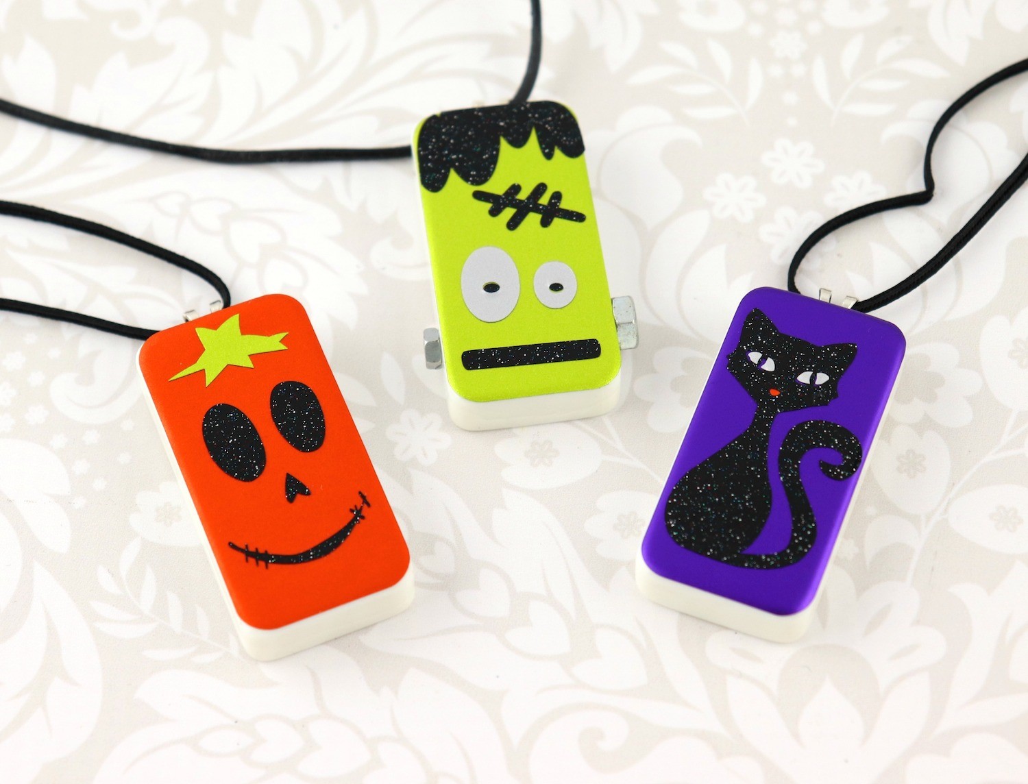 Halloween domino pendants