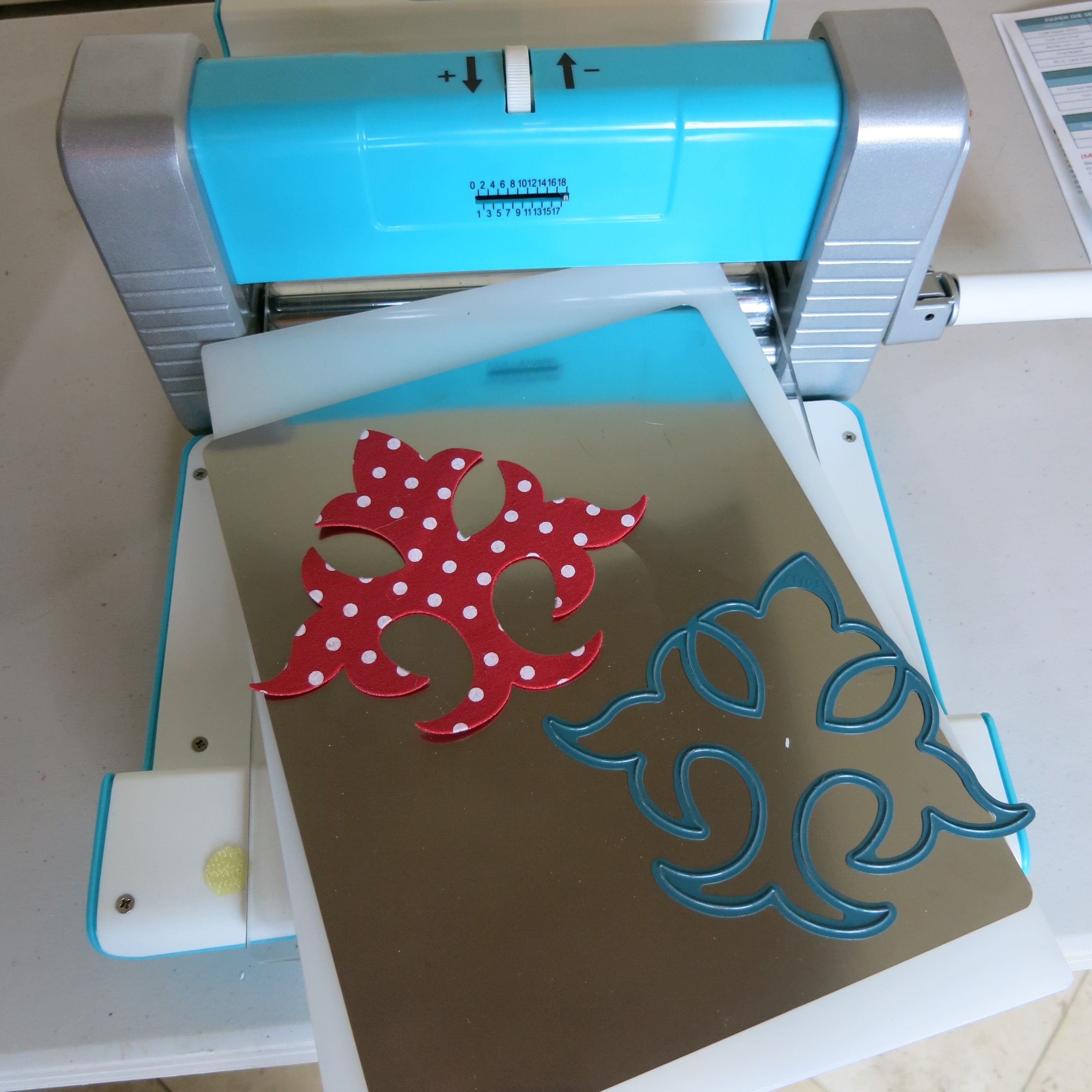 working with die cuts and fabric