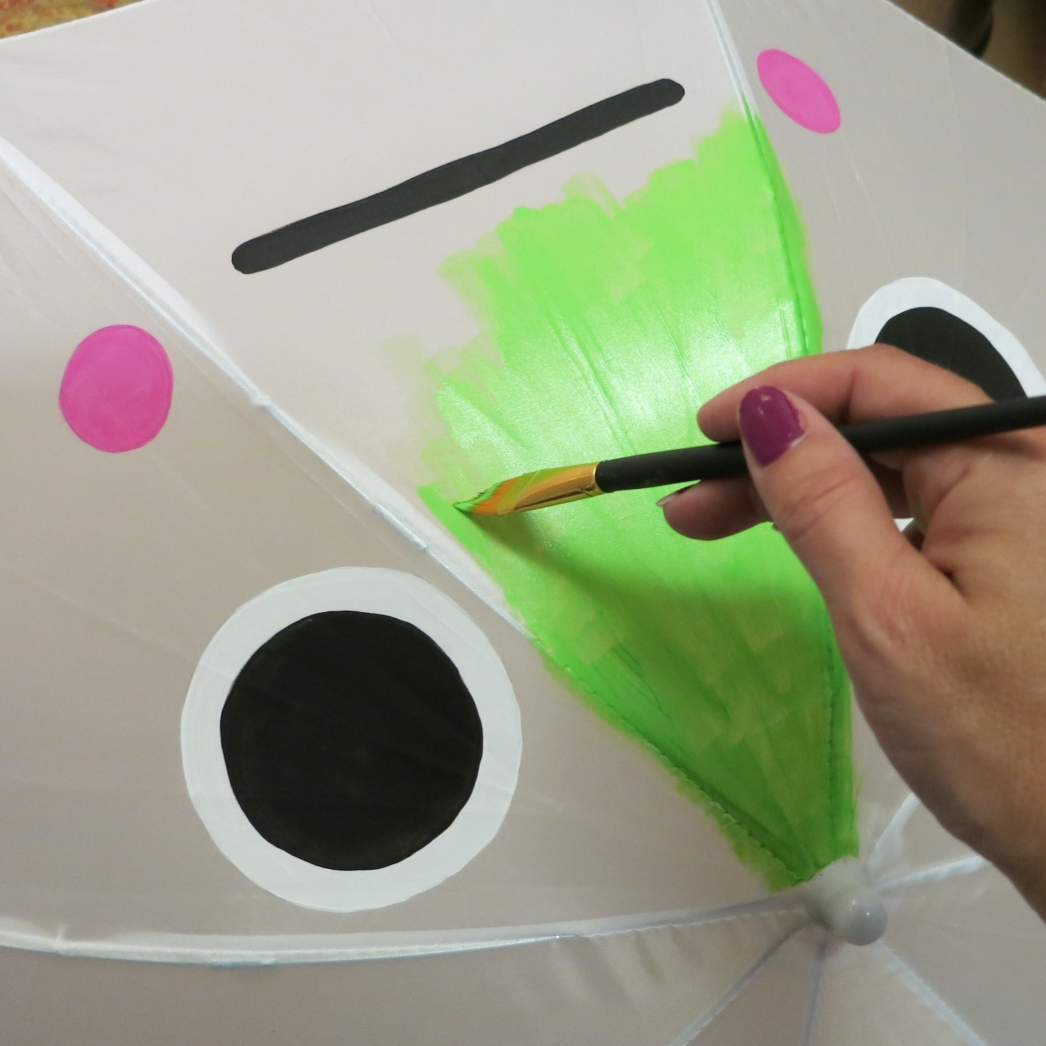 green frog painting
