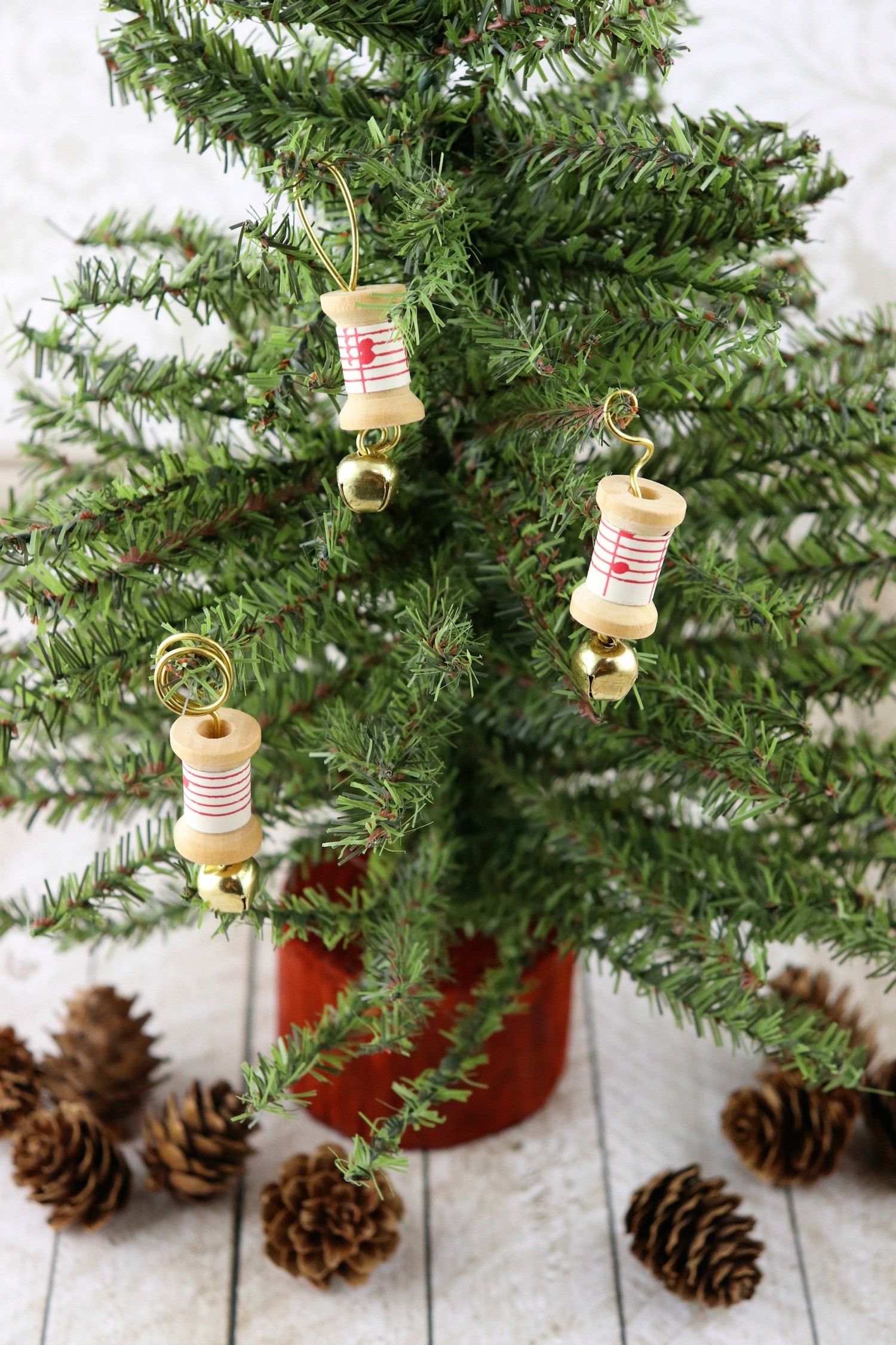 wood spool ornaments