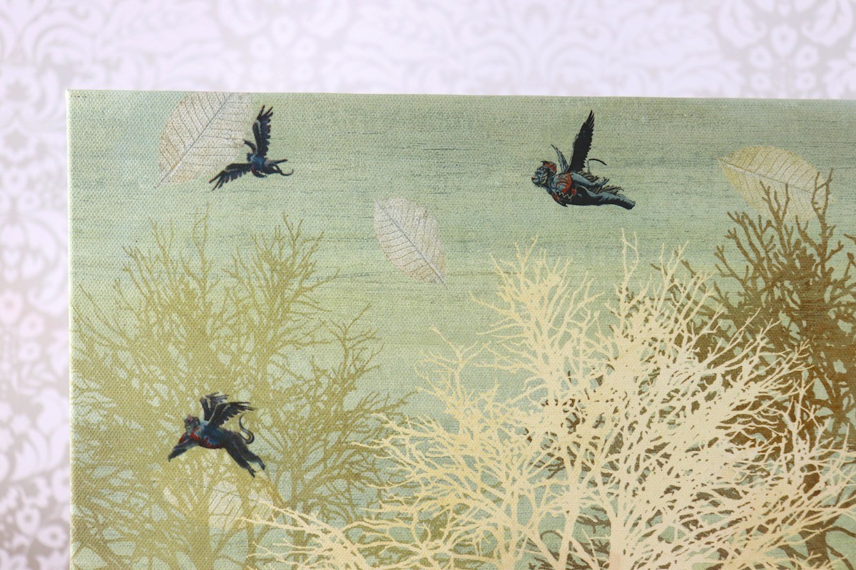 This is such an easy way to update thrift store art!