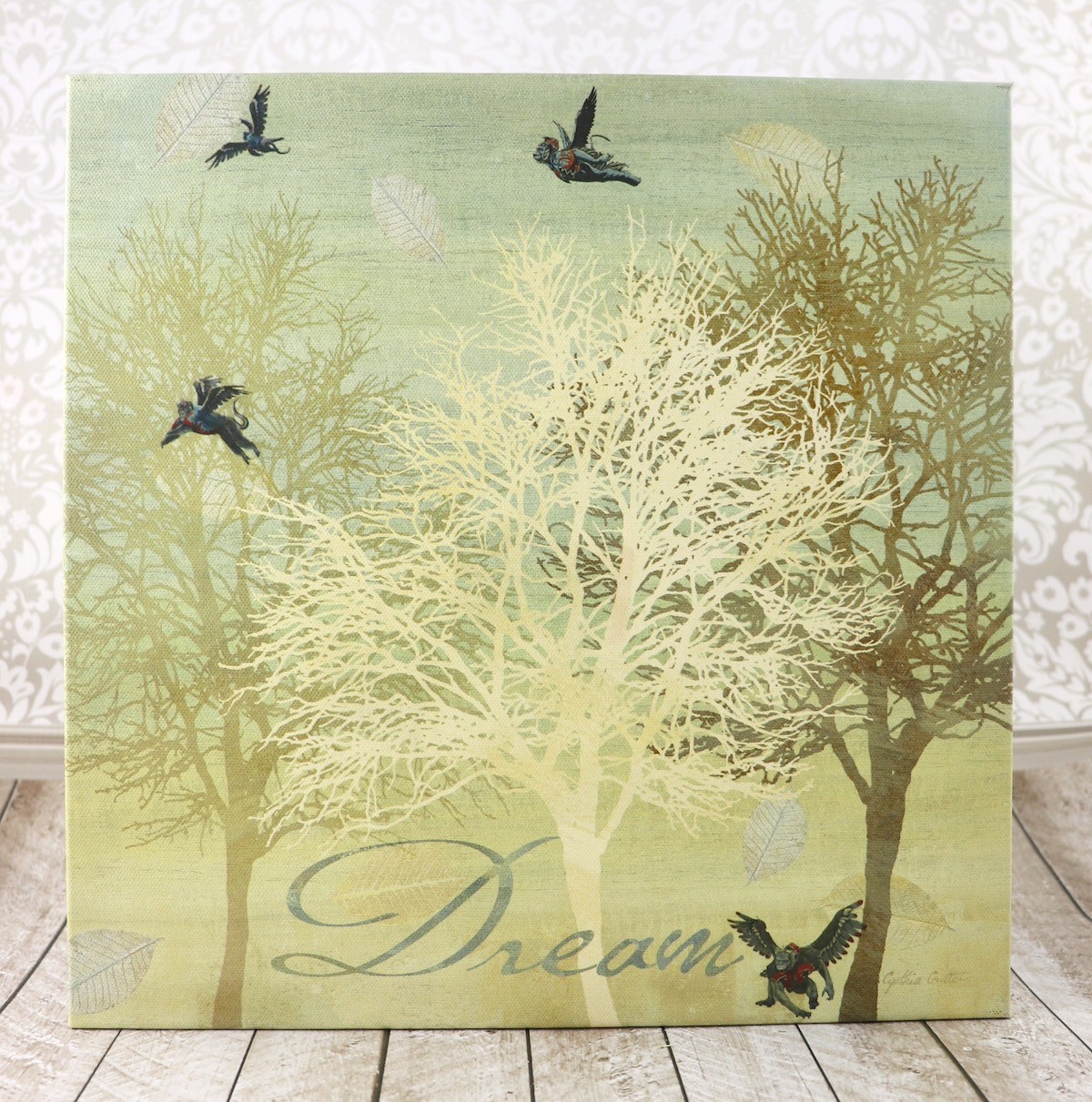 This is such an easy way to update thrift store art!