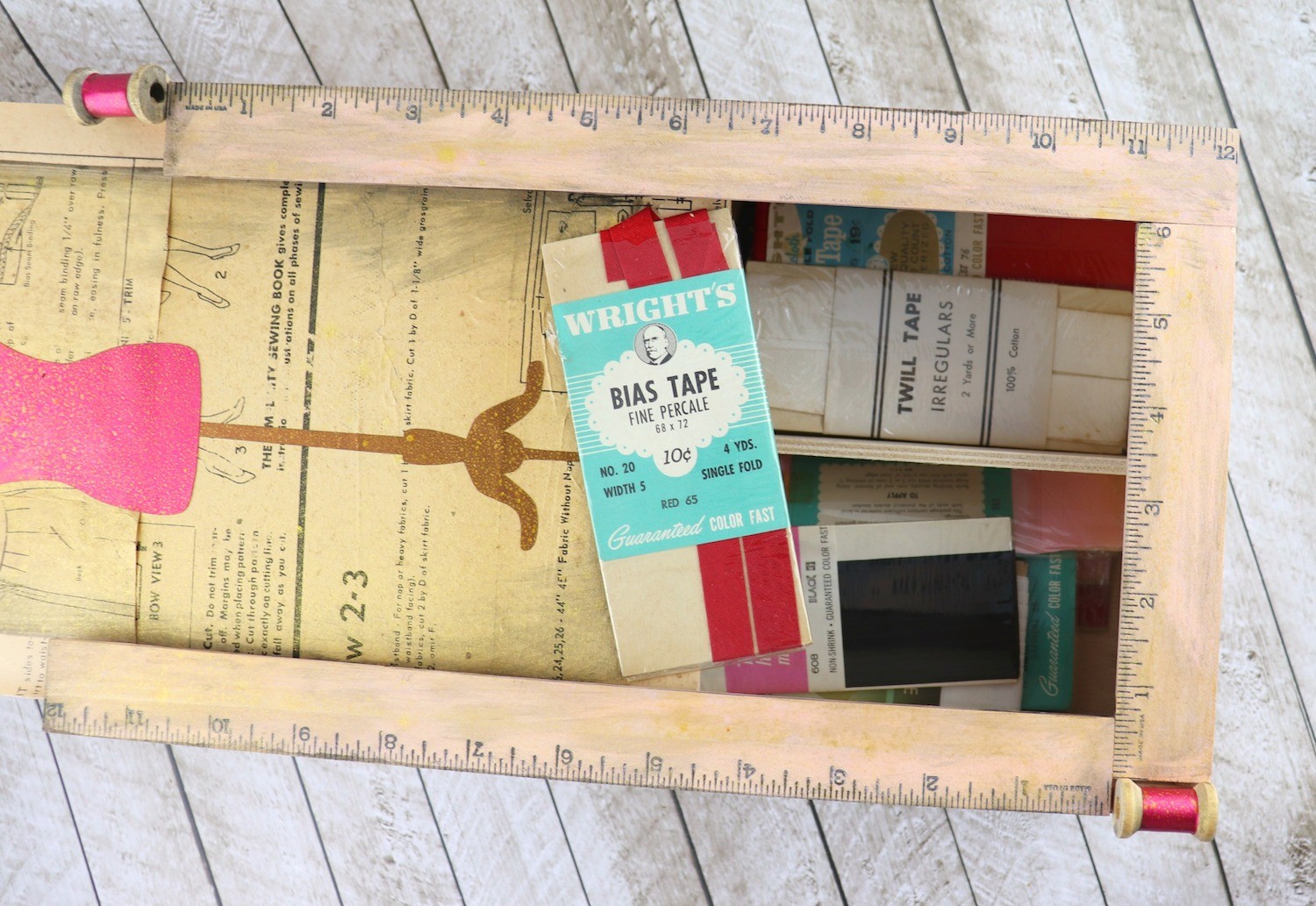 upcycled box storage DIY