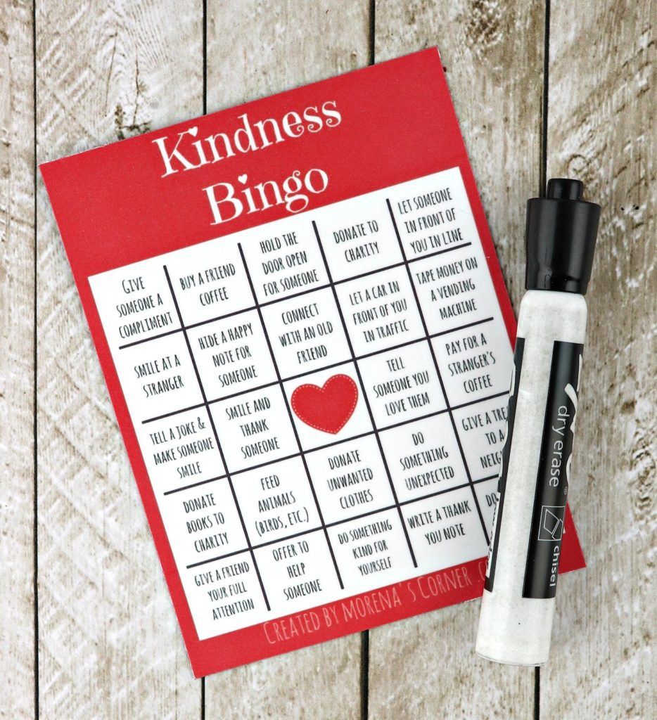 Kindness Bingo Printable Gift or Activity - Morena's Corner