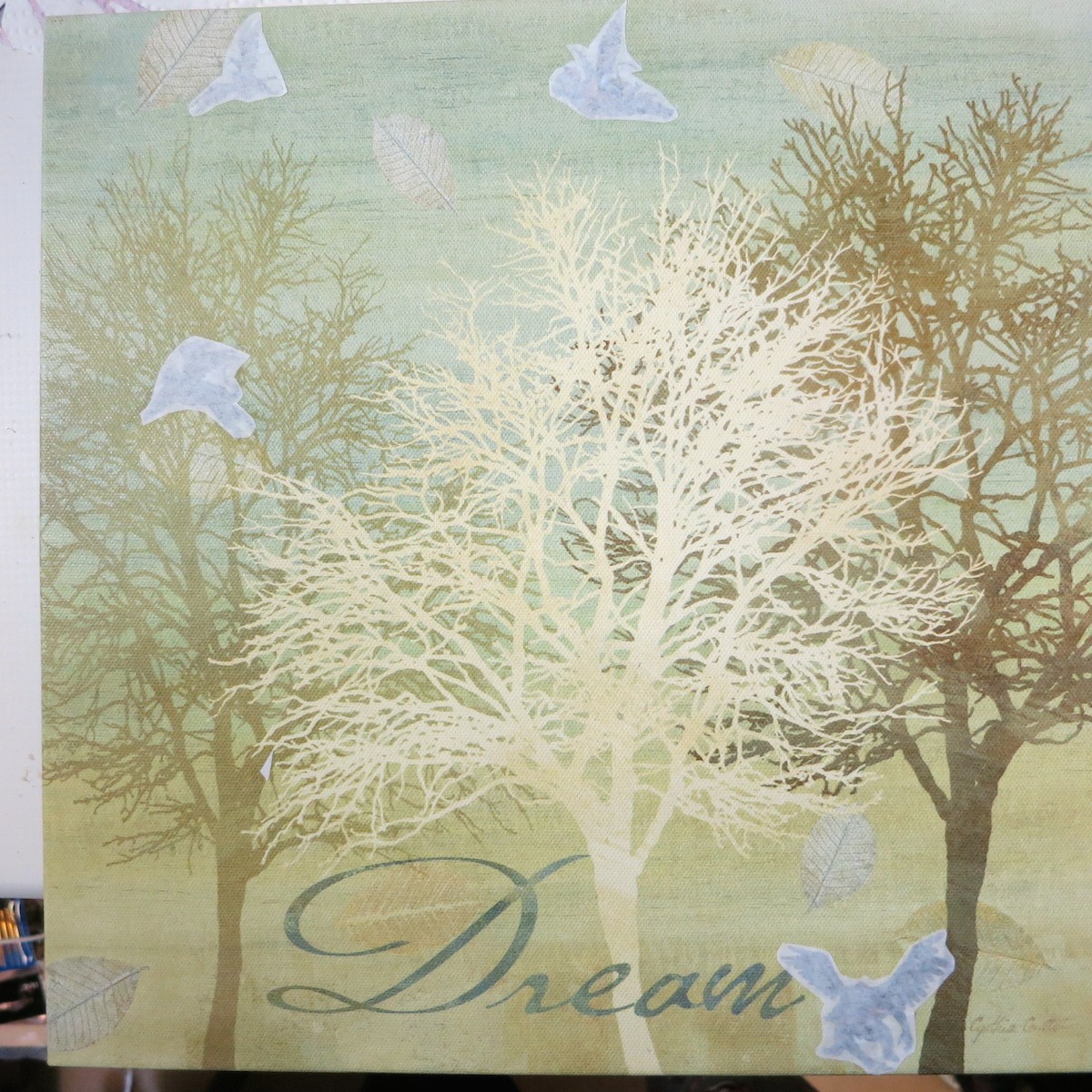 This is such an easy way to update thrift store art!