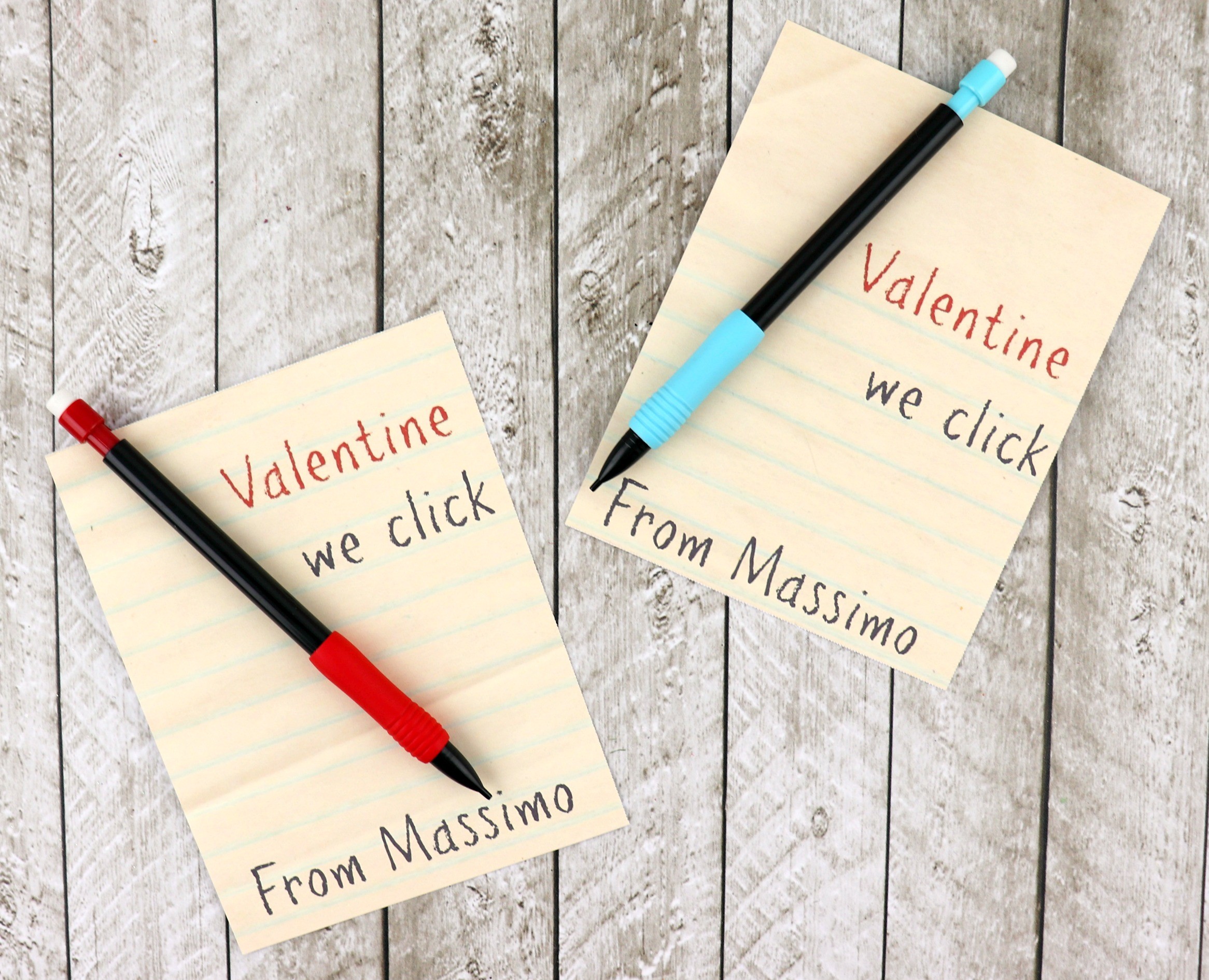 Valentine Pencil Printable: We Click