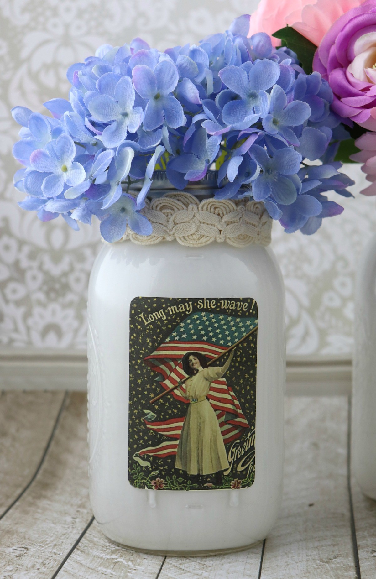 fourth of july mason jar decor
