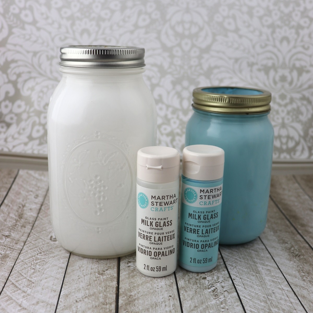 faux milk glass paint