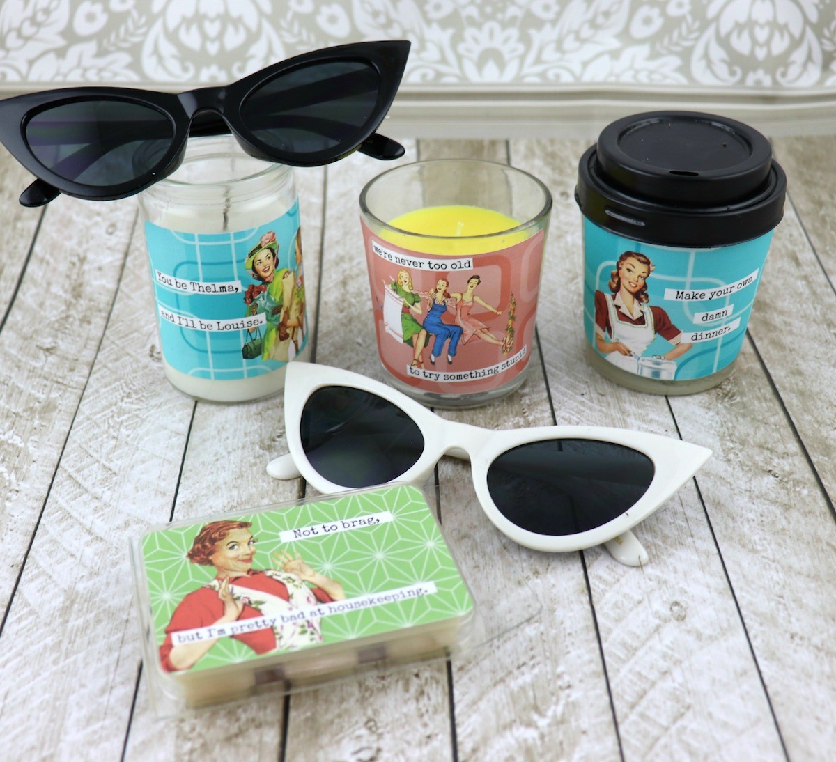 Retro Candle Label Printable Inspired by Anne Taintor