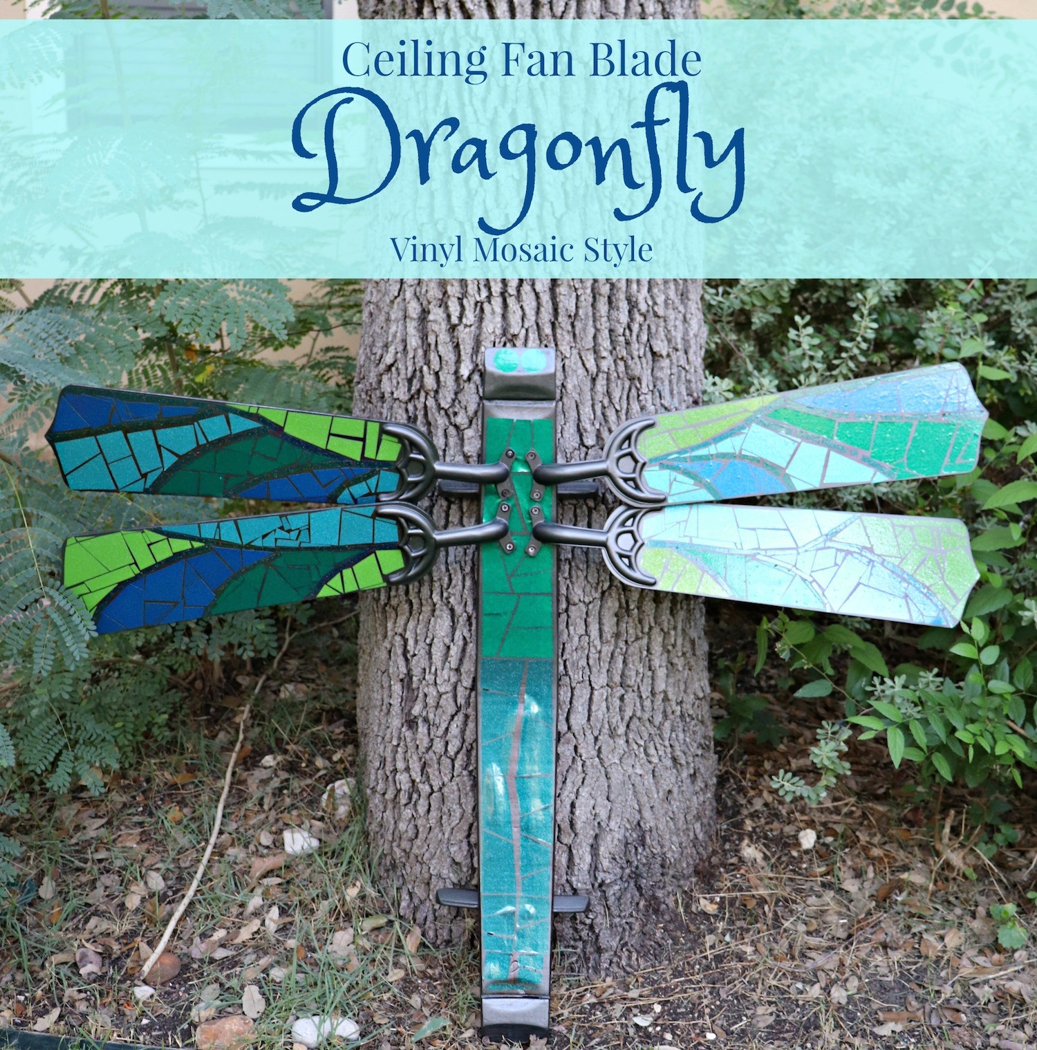 how to make a dragonfly with fan blades and vinyl