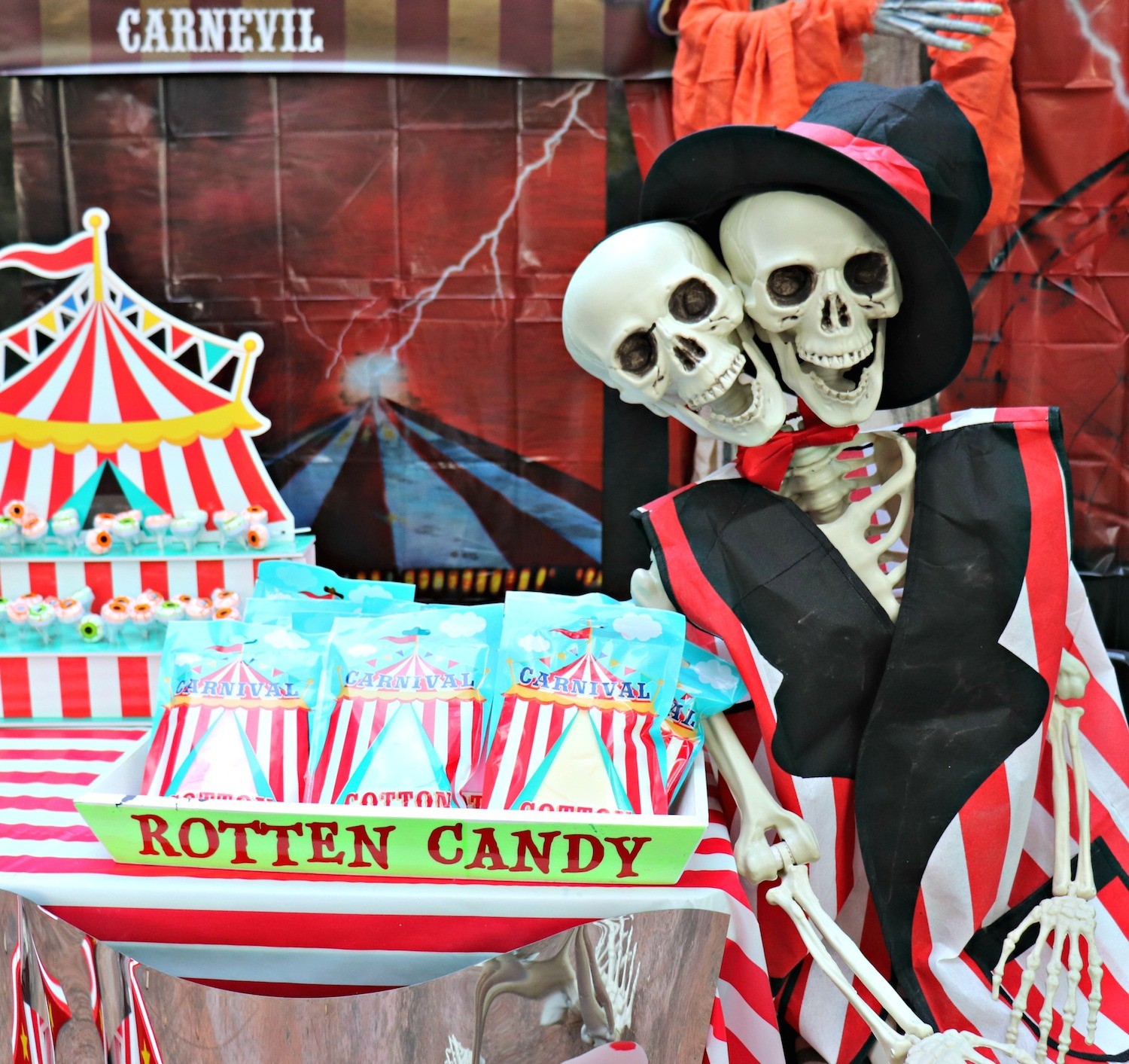 rotten candy Carnevil vinyl signs candy display