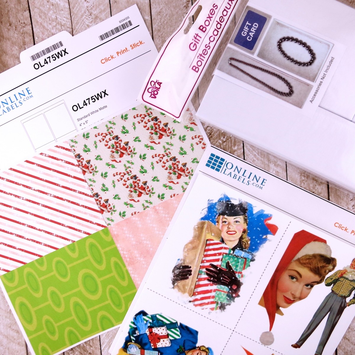 OnlineLabels.com printables retro theme