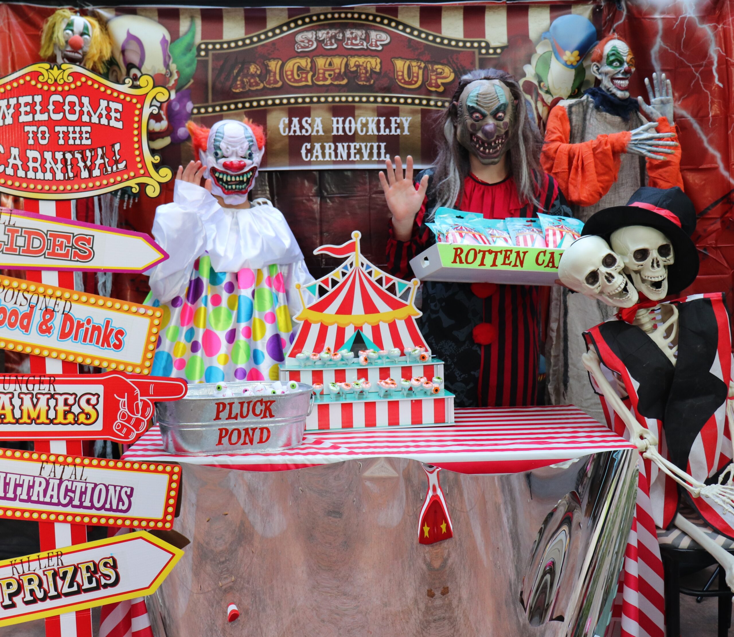Carnevil halloween display at San Antonio home