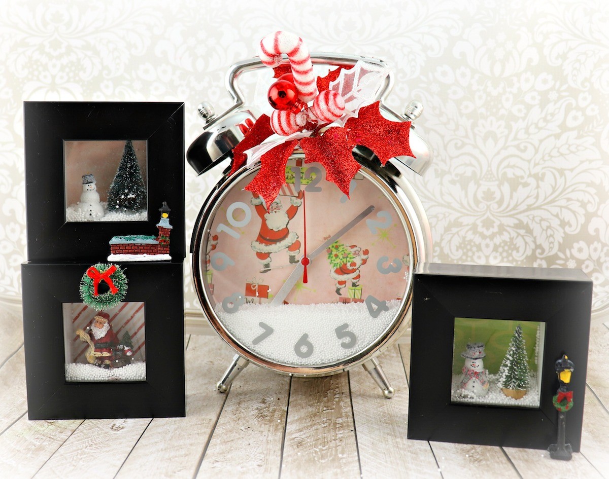 Snow Globe Shadow Boxes: DIY Christmas Decor