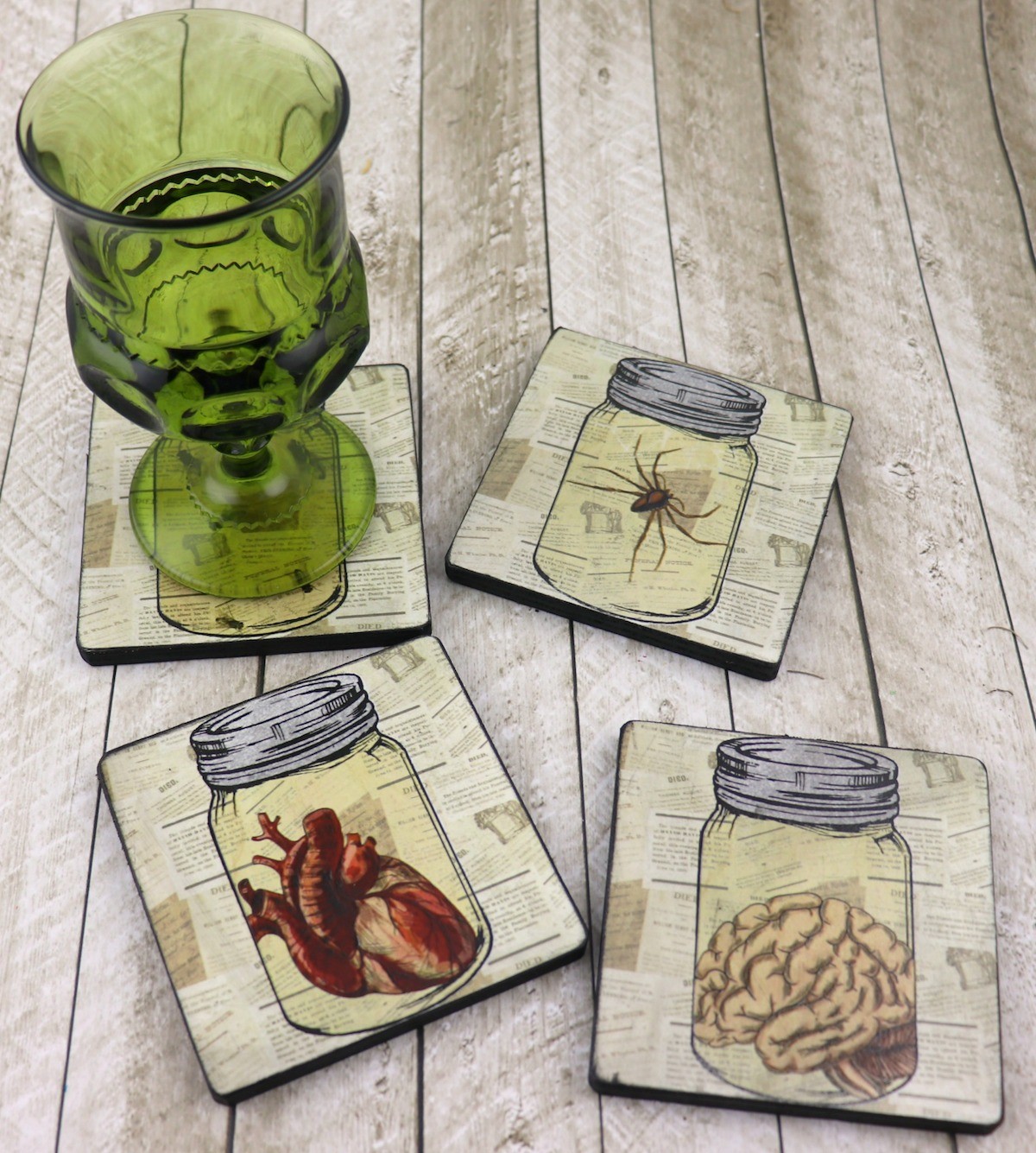 Creepy Halloween Coasters Tutorial