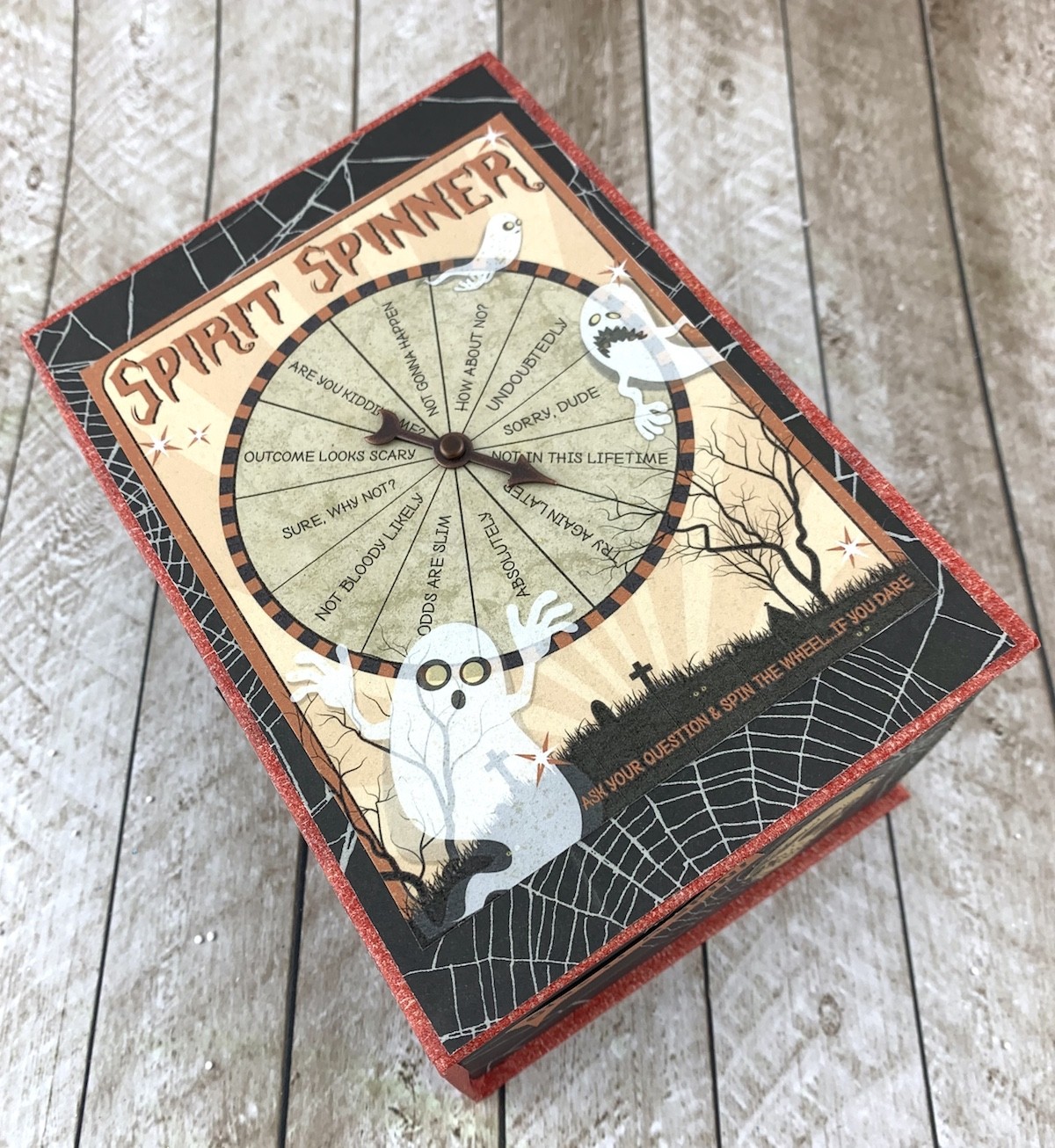 halloween candy baskets with spinner game